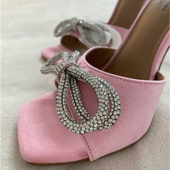 Crystal Double Bow Mules - Picture 3 of 15